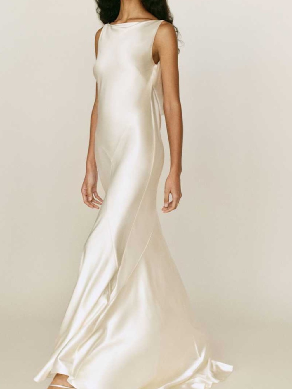 Reformation ISABELLE Silk Wedding Dress Ivory Gown Scoop Back - With Tags Size 0